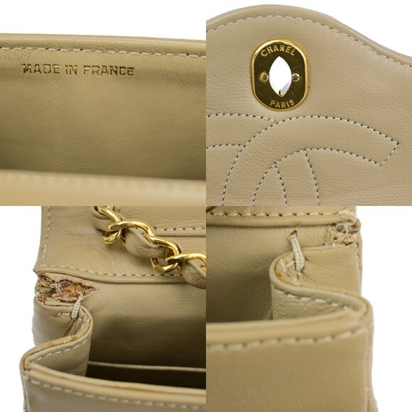CHANEL Paris CC Mini Matelasse Flap Chain Shoulder Bag Leather - Picture 15 of 16